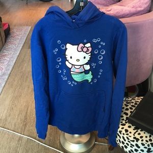 Hello kitty mermaid hoodie cobalt blue NWOT